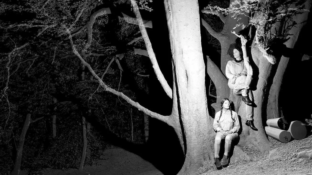 Naomi and Lisa scanned on location in Hampstead Heath, London